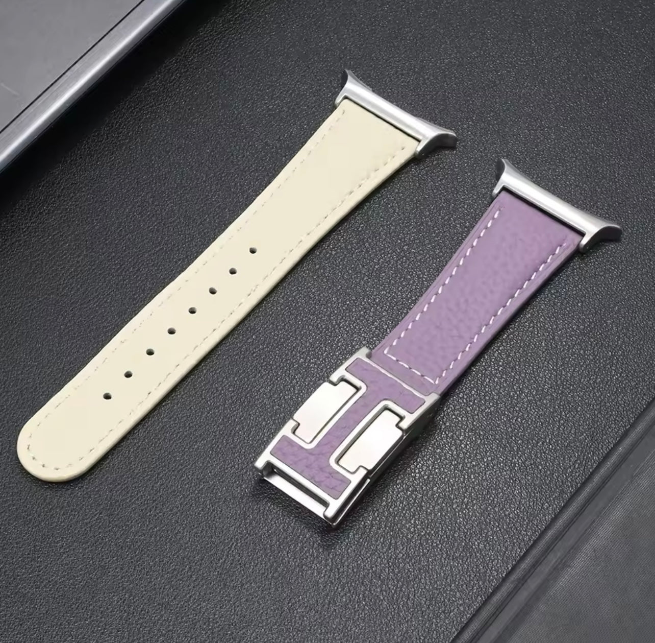 Magnetic Strap for Apple Watch Ultra Leather Soft Luxury Bracelet