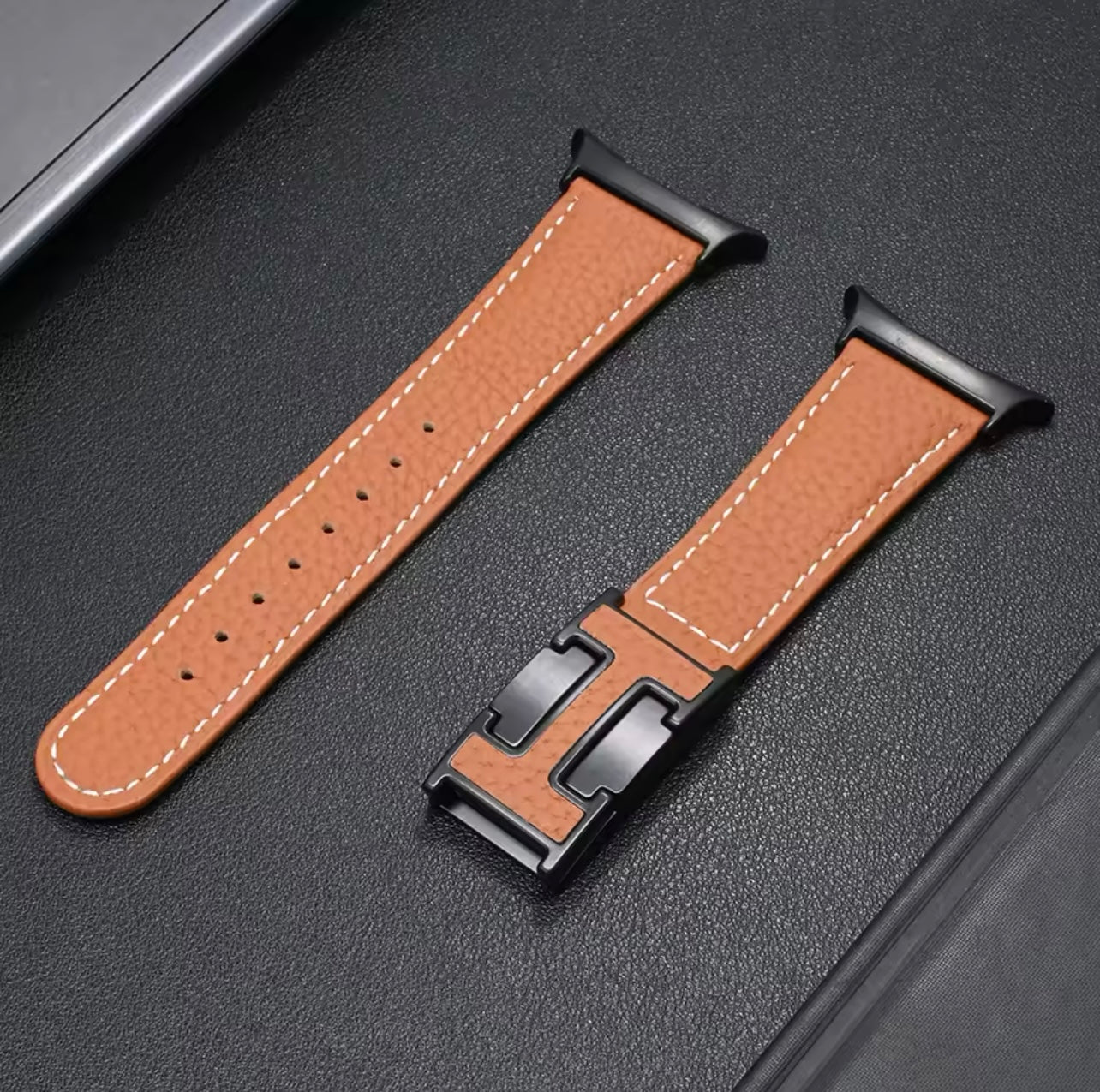 Magnetic Strap for Apple Watch Ultra Leather Soft Luxury Bracelet