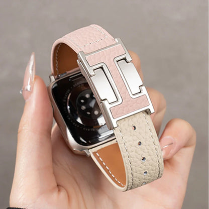 Magnetic Strap for Apple Watch Ultra Leather Soft Luxury Bracelet